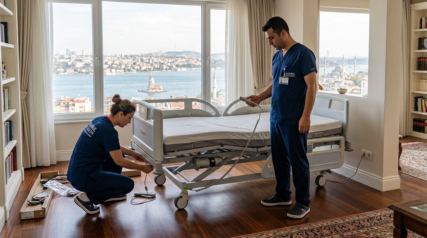 İstanbul Hasta Yatağı Teslimatı: Anadolu ve Avrupa Yakası Aynı Gün Montaj, Kata Taşıma ve Şehir Hastaneleri Rehberi