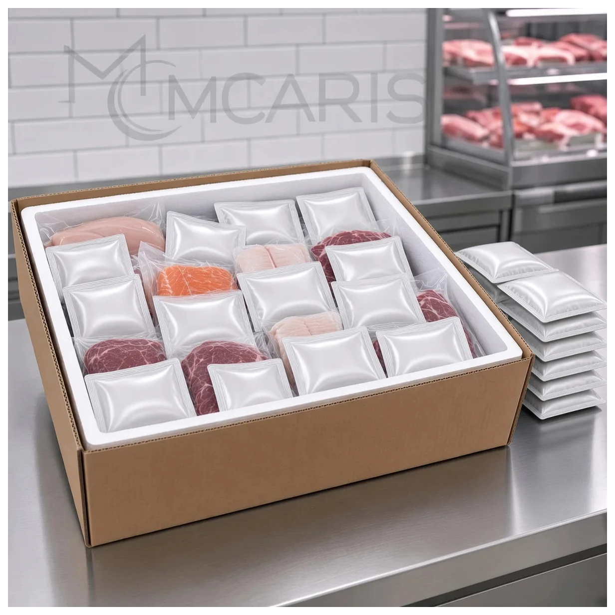 20'li Buz Jeli Soğutucu Paket Seti - Soft Ice Pack Jel Buz Torbası (Gümüş Beyaz) (Kargo Dahil) - Küçük Önizleme 2