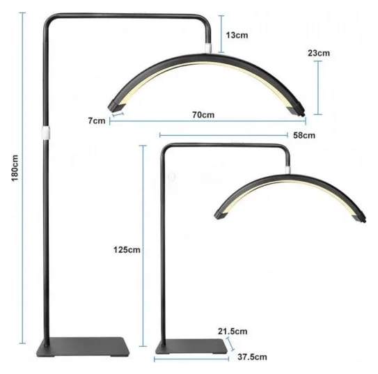 Ay Model 80 Watt Sedye Yanı Kalıcı Makyaj Dövme Işığı 28 inch | MC-4356 - Küçük Önizleme 3
