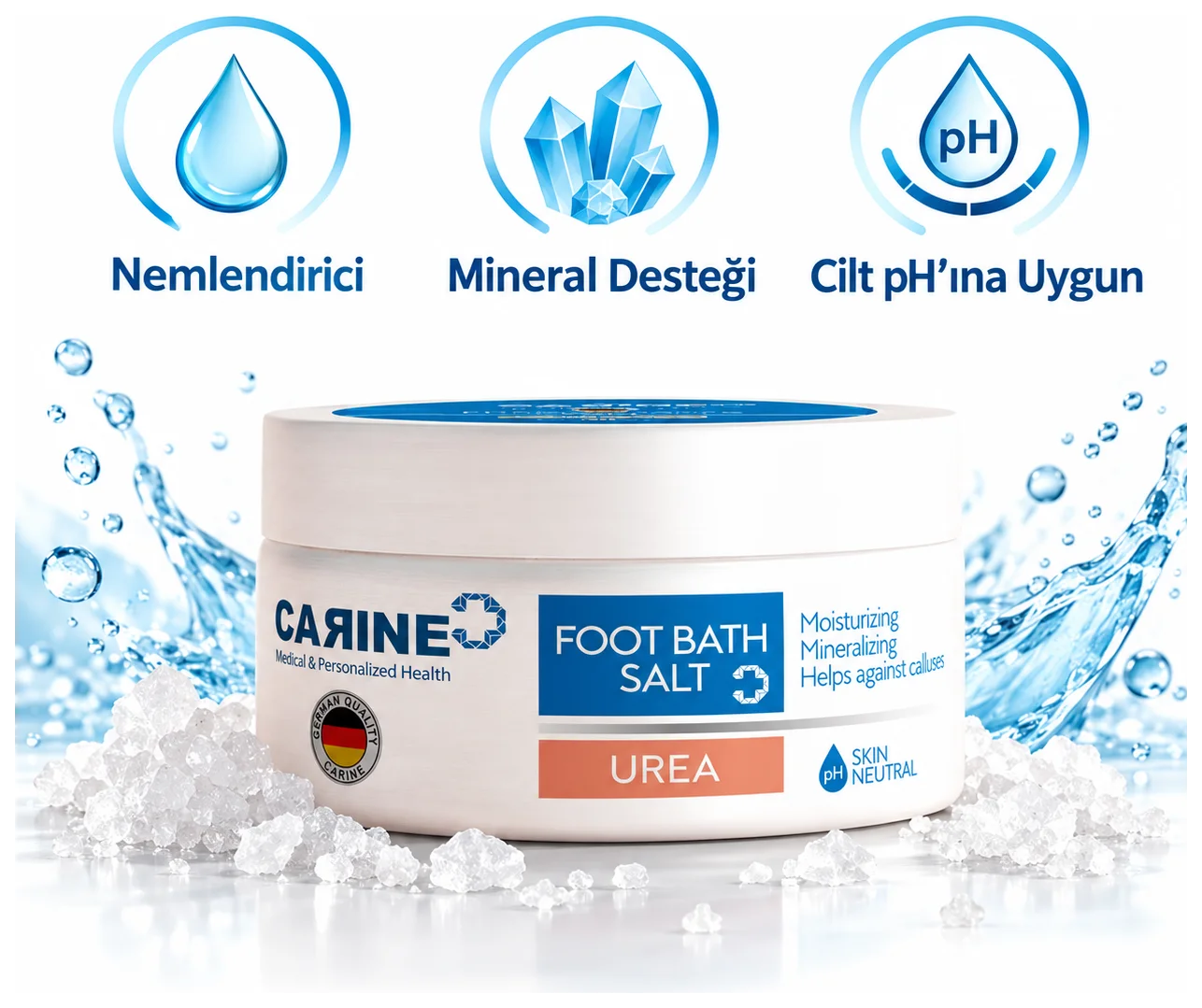 Carine Ayak Banyo Tuzu 300 ml - Yorgun ayaklarda ferahlık - Küçük Önizleme 3