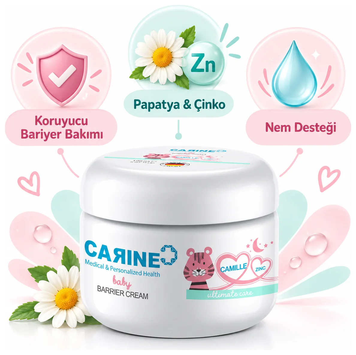 Carine Pişik Önleyici Bariyer Krem 150 ml - Koruyucu bariyer bakımı - Küçük Önizleme 3