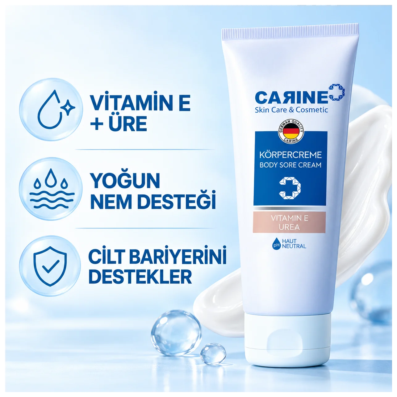Carine Yüz ve Vücut Bakım Kremi 150 ml - Çok amaçlı nem - Küçük Önizleme 3