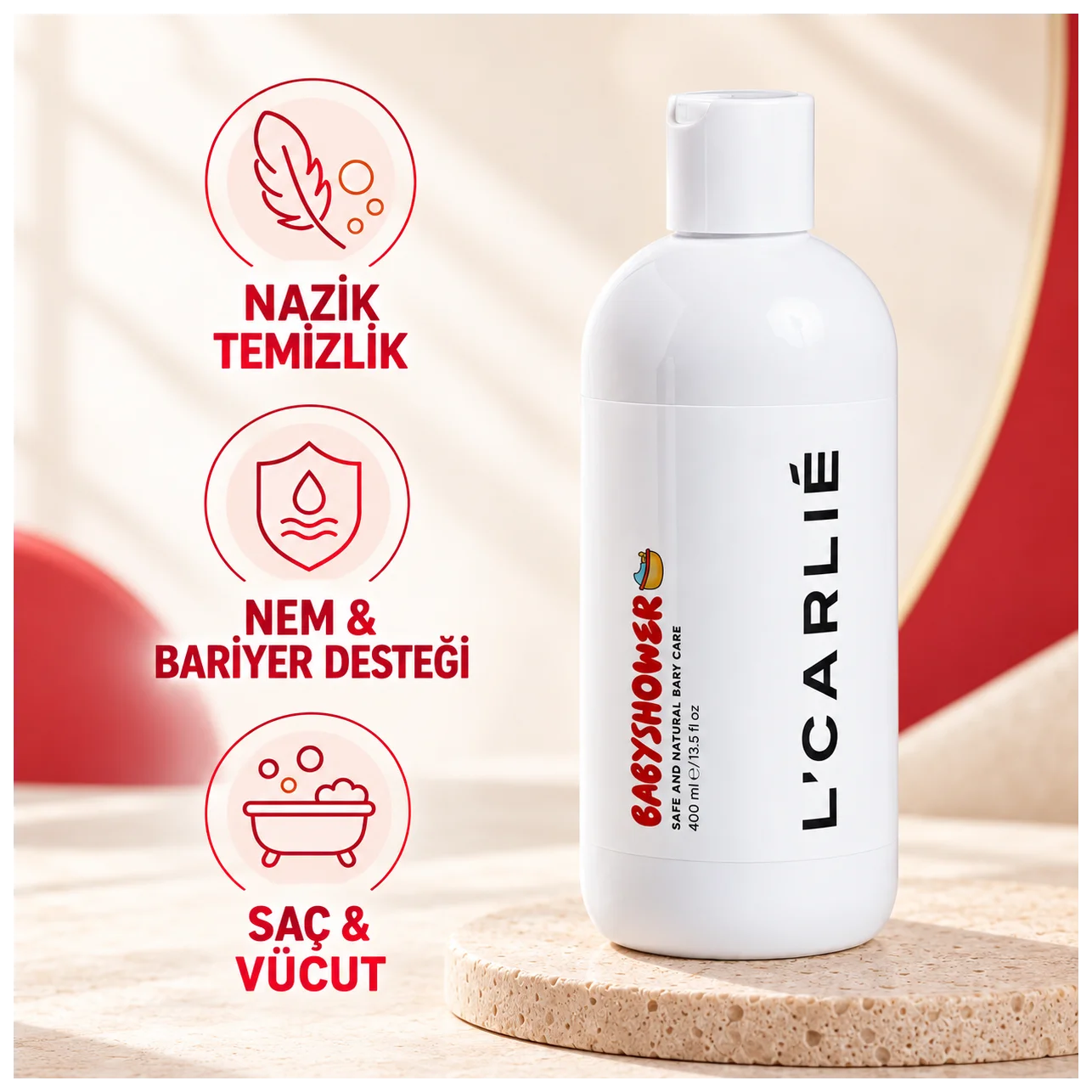 L'Carlie BabyShower Şampuan - Nazik temizlik - Küçük Önizleme 3