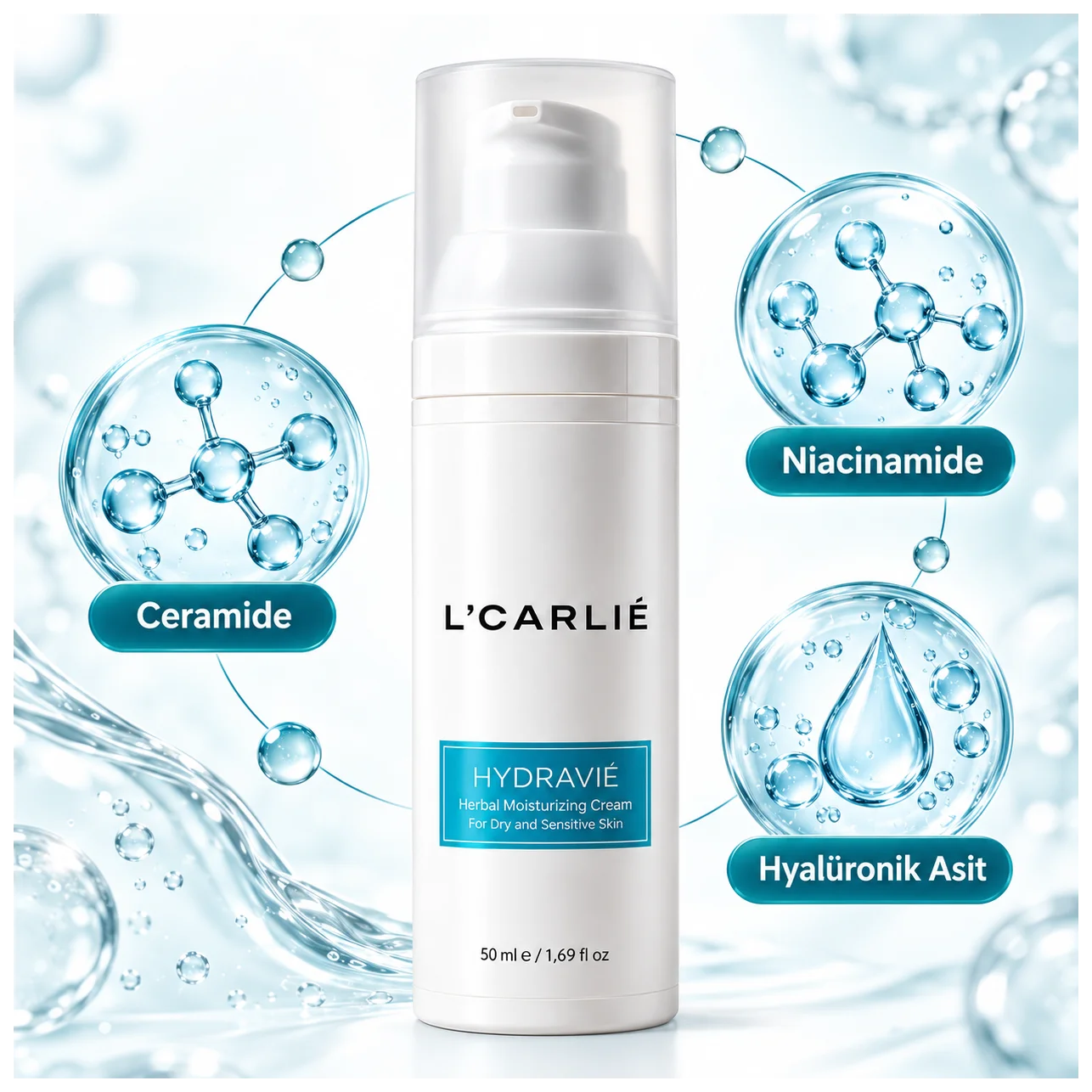 L'Carlie HydraVie Nemlendirici - Ceramide destekli nem - Küçük Önizleme 3