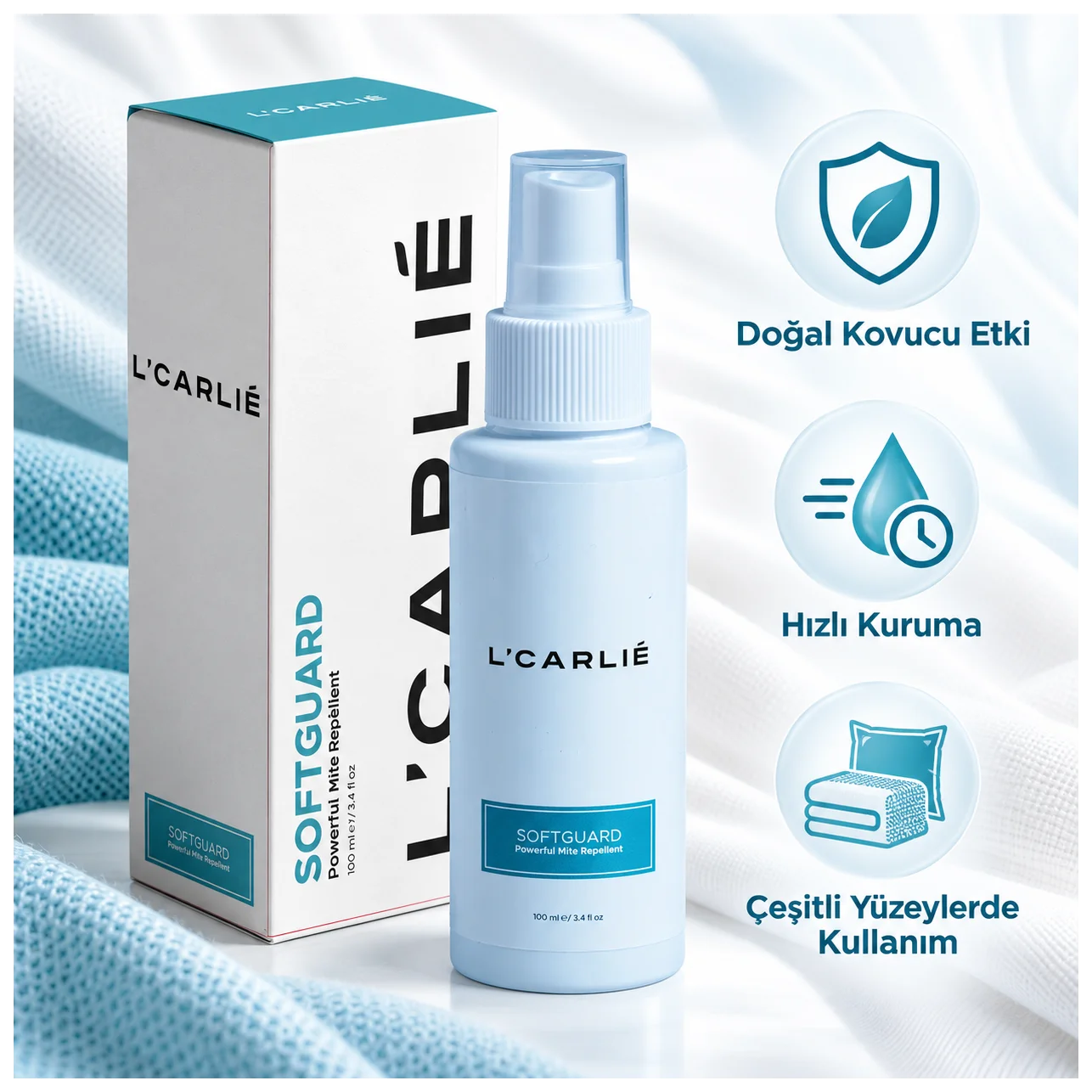 L'Carlie SoftGuard Akar Spreyi - Anti-mite hijyen desteği - Küçük Önizleme 3