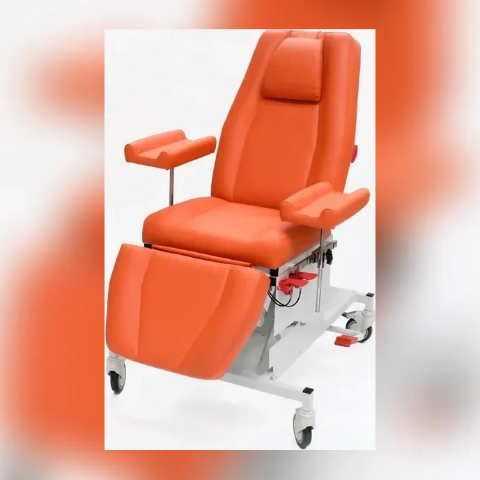 Liva – Hidrolikli – Yükseklik Ayarlı Kan Alma Koltuğu – Turuncu - Küçük Önizleme 2