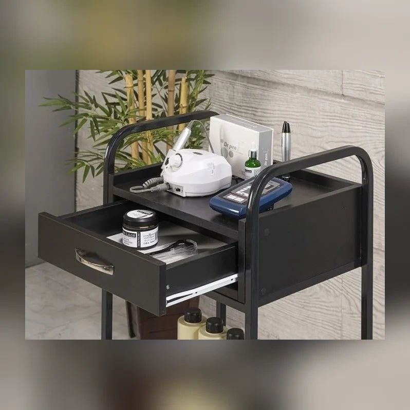 Dizayn Cihaz Taşıma ve Setup Sehpası | 2 Çekmeceli – Siyah - Küçük Önizleme 3