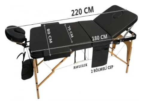 Relax Soft - Siyah Taşınabilir Çanta Tipi Masaj Masası - Küçük Önizleme 2